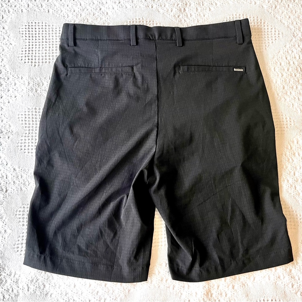 Greg Norman Collection Black Flat Front Performance Shorts - Picture 2 of 9